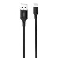 XO NB143 USB zu Lightning Ladekabel - 2.4A, 1m - Schwarz
