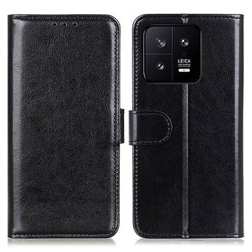 Xiaomi 13 Pro Wallet Schutzhülle mit Magnetverschluss - Schwarz