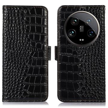 Xiaomi 14 Ultra Crocodile Serie Lederhülle mit Geldbörse mit RFID