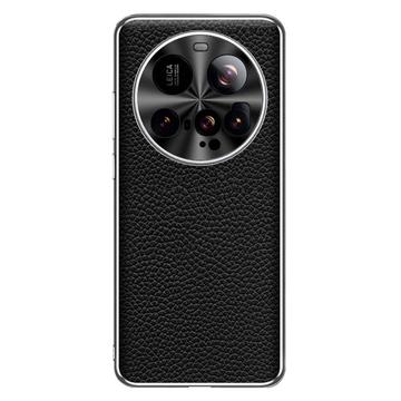 Xiaomi 15 Ultra Lederbeschichtetes TPU-Hülle - Schwarz