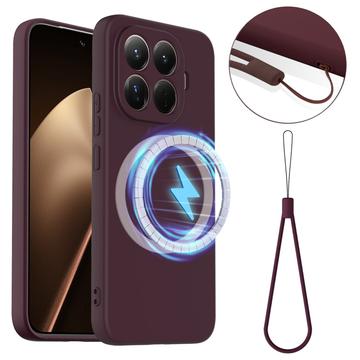 Xiaomi 15T Pro Liquid Silikonhülle - MagSafe-kompatibel - Weinrot