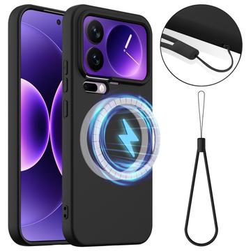 Xiaomi 17 Pro Liquid Silikonhülle - MagSafe-kompatibel - Schwarz