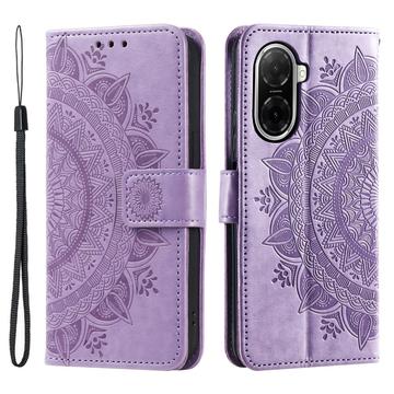 Xiaomi Redmi A5 4G/Poco C71 Mandala Serie Wallet Hülle - Purpur