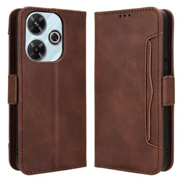 Xiaomi Redmi Note 13R/Redmi 13/Poco M6 4G Wallet Hülle mit Kartenhalter - Braun