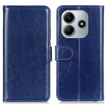 Xiaomi Redmi Note 14 4G Wallet Schutzhülle mit Magnetverschluss - Blau