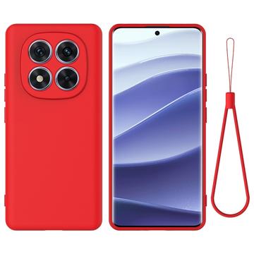 Xiaomi Redmi Note 14 Pro 5G/Poco X7 Liquid Silikonhülle mit Handschlaufe - Rot