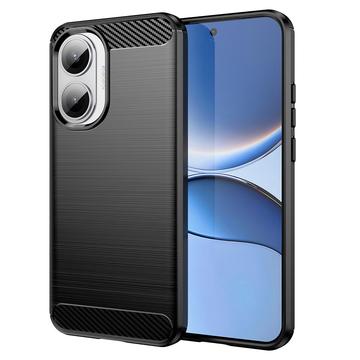 Xiaomi Redmi Turbo 4 Pro Gebürstete TPU Hülle - Karbonfaser - Schwarz