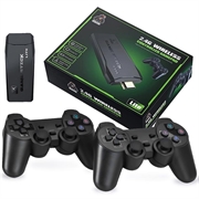Y3 Lite Videospiel-HDMI-Stick mit zwei 2.4G-Wireless-Controllern - 3000 integrierte Spiele, 32G