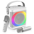YS307 Home Karaoke Bluetooth-Lautsprecher RGB-Licht-Lautsprecher mit 2 Mikrofonen