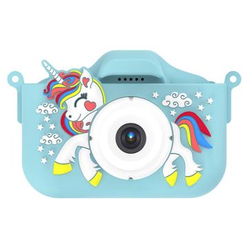 YYTech Einhorn Kinderkamera mit 32GB Speicherkarte & Kartenleser - Blau