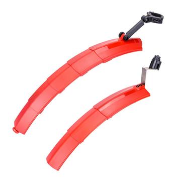 ZTTO ZT03 2Pcs Bike Fender Set Front+Rear Bike Mud Guard mit Rücklicht (mit Montagezubehör) - Rot