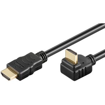 Goobay 270-Grad Abgewinkelt HDMI 1.4 Kabel mit Internet - 0.5m - Schwarz