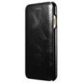 iPhone 7 iCarer Curved Edge Vintage Leder Flip Case