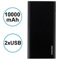iMyMax X10 Slim Powerbank - 10000mAh - 2 x USB - Schwarz