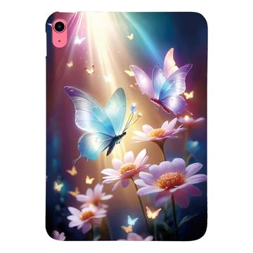 iPad 2022/2025 Stylish Ultra-Slim TPU Hülle - Schmetterling Blumen