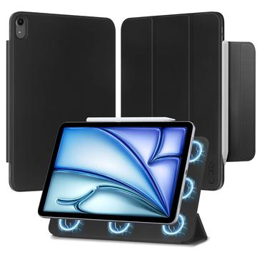 iPad Air 11 2024/2025/Air 2020/2022 Tech-Protect SmartCase Magnetische Tri-Fold Folio Hülle - Schwarz