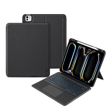 iPad Pro 13 2024/2025 Tech-Protect SmartCase Mag Pen Bluetooth Tastatur Hülle - Schwarz