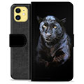 iPhone 11 Premium Schutzhülle mit Geldbörse - Schwarzer Panther