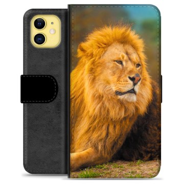 iPhone 11 Premium Schutzhülle mit Geldbörse - Löwe