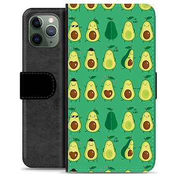 iPhone 11 Pro Premium Schutzhülle mit Geldbörse - Avocado Muster