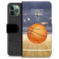 iPhone 11 Pro Premium Schutzhülle mit Geldbörse - Basketball