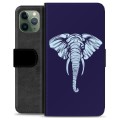 iPhone 11 Pro Premium Schutzhülle mit Geldbörse - Elefant