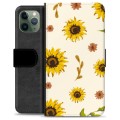 iPhone 11 Pro Premium Schutzhülle mit Geldbörse - Sonnenblume