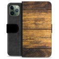 iPhone 11 Pro Premium Schutzhülle mit Geldbörse - Holz