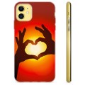 iPhone 11 TPU Hülle - Herz-Silhouette