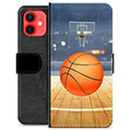 iPhone 12 mini Premium Schutzhülle mit Geldbörse - Basketball
