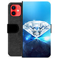 iPhone 12 mini Premium Schutzhülle mit Geldbörse - Diamant
