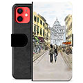 iPhone 12 mini Premium Schutzhülle mit Geldbörse - Italien Straße