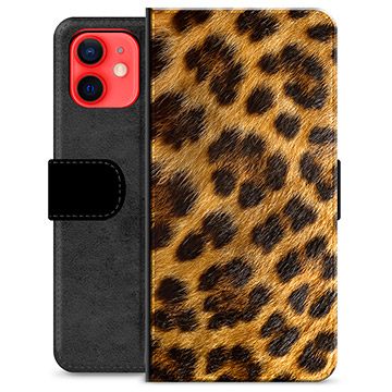 iPhone 12 mini Premium Schutzhülle mit Geldbörse - Leopard