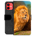 iPhone 12 mini Premium Schutzhülle mit Geldbörse - Löwe