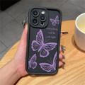 iPhone 12 Pro Max TPU-Hülle mit Schmetterlings-Print - lila / schwarz