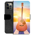 iPhone 12 Pro Max Premium Schutzhülle mit Geldbörse - Gitarre
