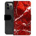 Bolsa tipo Carteira - iPhone 12 Pro Max - Mármore Vermelho