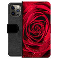 iPhone 12 Pro Max Premium Schutzhülle mit Geldbörse - Rose