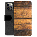 iPhone 12 Pro Max Premium Schutzhülle mit Geldbörse - Holz