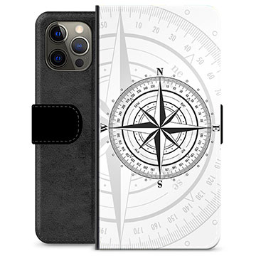 iPhone 12 Pro Max Premium Schutzhülle mit Geldbörse - Kompass
