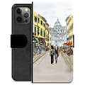 iPhone 12 Pro Max Premium Schutzhülle mit Geldbörse - Italien Straße