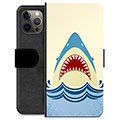 iPhone 12 Pro Max Premium Schutzhülle mit Geldbörse - Haifischkopf