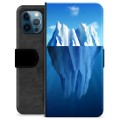 iPhone 12 Pro Premium Schutzhülle mit Geldbörse - Eisberg
