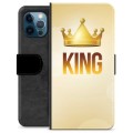 iPhone 12 Pro Premium Schutzhülle mit Geldbörse - König