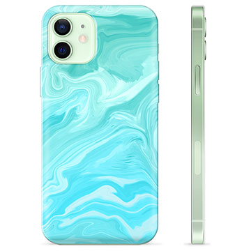 iPhone 12 TPU Hülle - Blauer Marmor