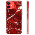 iPhone 12 mini TPU Hülle - Roter Marmor