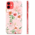 iPhone 12 mini TPU Hülle - Aquarell Blumen