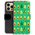iPhone 13 Pro Max Premium Schutzhülle mit Geldbörse - Avocado Muster