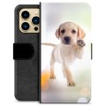 iPhone 13 Pro Max Premium Schutzhülle mit Geldbörse - Hund