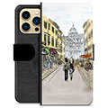 iPhone 13 Pro Max Premium Schutzhülle mit Geldbörse - Italien Straße